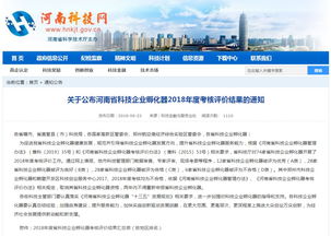 好消息 863科技园在河南省科技企业孵化器2018年度考核评价中获评优秀 A类 等级